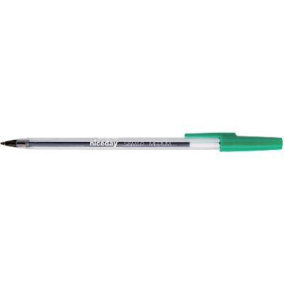 Niceday Ballpoint Pen SBM1.0 Medium 0.4 mm Green Pack of 20