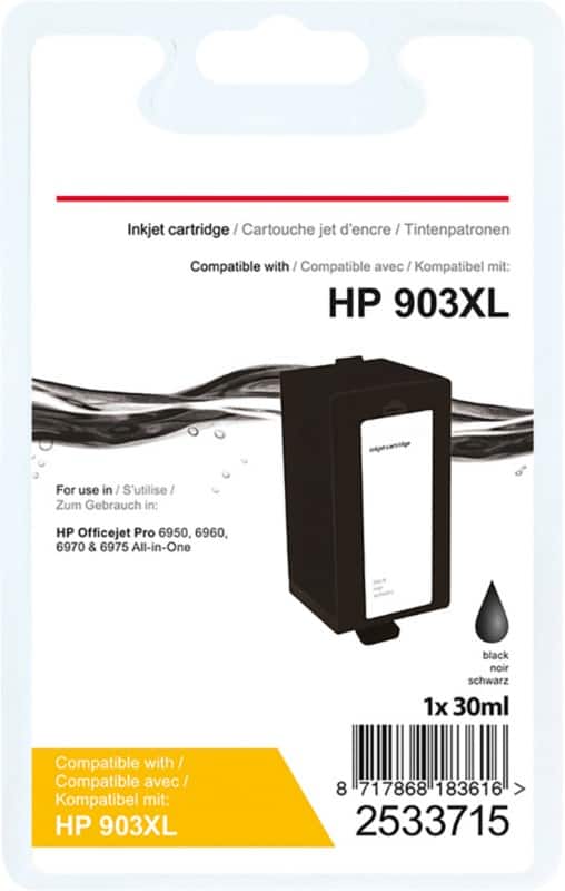 HP 903 XL - T6M15AE - kompatibel - schwarz / black - (3er Pack)
