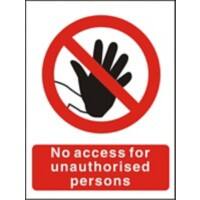 Prohibition Sign No Access PVC 20 x 30 cm