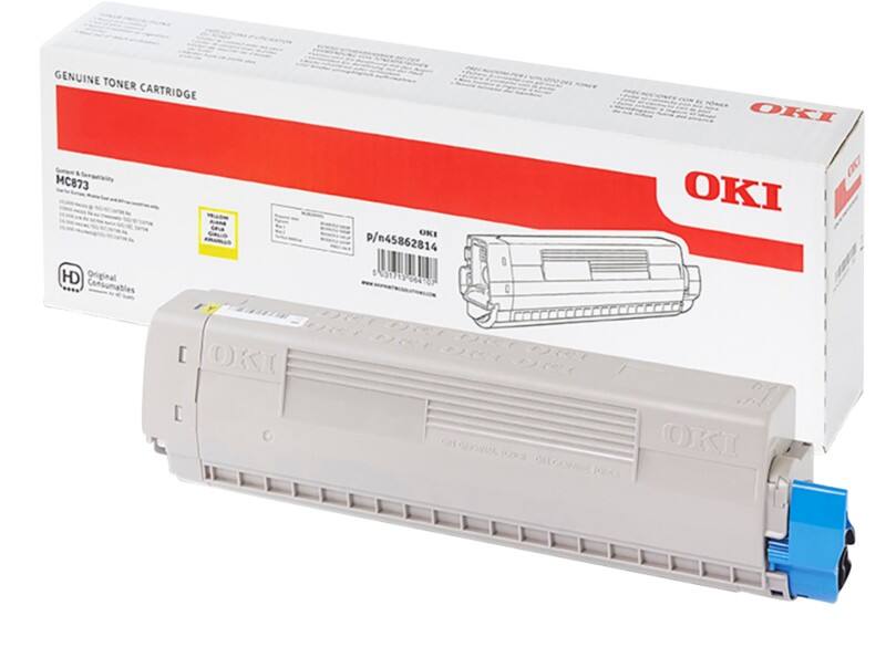 OKI MC873 Toner Cartridge 45862814 Yellow