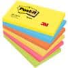 Post-it Sticky Notes 127 x 76 mm Energetic Assorted Colours 6 Pads of 100 Sheets