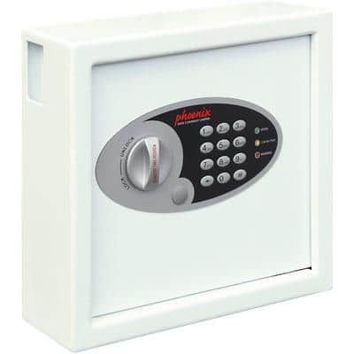 Phoenix Key Deposit Safe 30 Hook with Electronic Lock Cygnus KS0031E 300 x 100 x 280mm White