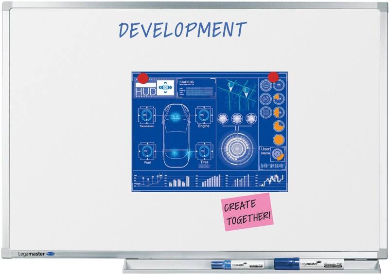 Legamaster Professional Whiteboard Wall Mounted Magnetic Enamel Single Sided 90 (W) x 60 (H) cm