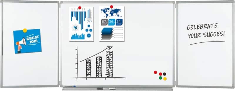 Legamaster Professional Folding Whiteboard Wall Mounted Magnetic Enamel Single Sided 120 (W) x 90 (H) cm