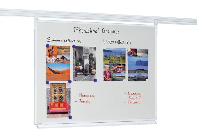 Legamaster Wall Mountable Magnetic Whiteboard Rail System Enamel Legaline 60 x 90 cm