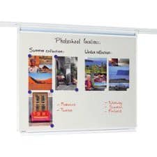 Legamaster Wall Mountable Magnetic Whiteboard Rail System Enamel Legaline 90 x 120 cm