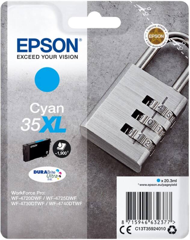 Epson 35XL Original Ink Cartridge C13T35924010 Cyan