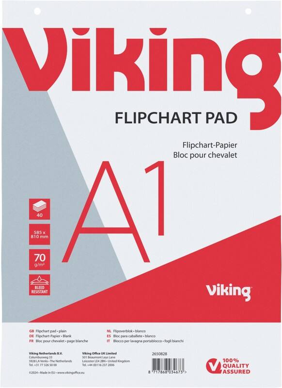 4 REFILL PAPER PADS for the huge KING Flipchart - KING Flipchart