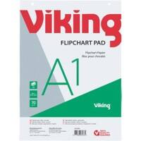 Viking Recycling Flipchart Pad Plain A1 70 gsm 20 Sheets Pack of 5