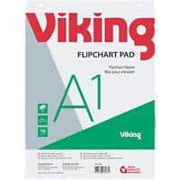 Office Depot Plain Recycled Flipchart Pads Perforated A1 70gsm 20 Sheets Pack of 5