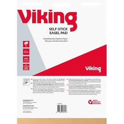 Viking Self Stick Meeting Chart Perforated 70 gsm 63.5 x 78 cm White 30 Sheets