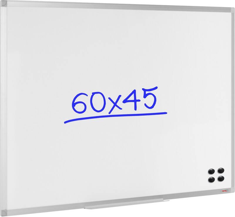Viking Wall Mountable Magnetic Whiteboard Lacquered Steel 60 x 45 cm