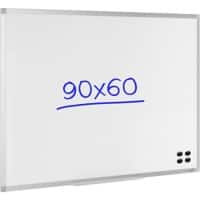 Viking Whiteboard Wall Mounted Magnetic Lacquered Steel Single 90 (W) x 60 (H) cm