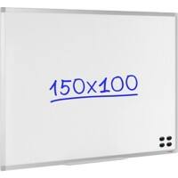 Viking Whiteboard Wall Mounted Magnetic Lacquered Steel Single 150 (W) x 100 (H) cm