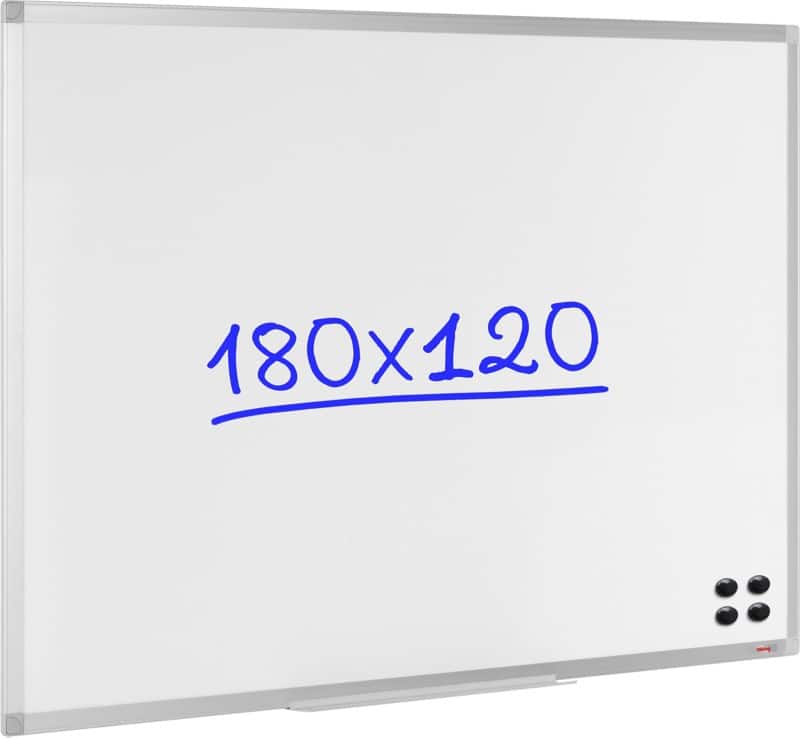 Viking Whiteboard Wall Mounted Magnetic Enamel Single Sided 180 (W) x 120 (H) cm