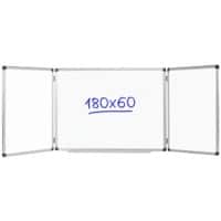 Viking Folding Whiteboard Magnetic Lacquered Steel Double Sided 90 (W) x 60 (H) cm