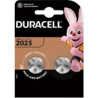 Duracell Button Cell DL2025B2 Batteries CR2025 3V Lithium Pack of 2