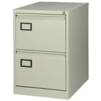 Bisley Steel Filing Cabinet with 2 Lockable Drawers 470 x 622 x 711 mm Grey