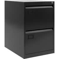 Bisley Steel Filing Cabinet with 2 Lockable Drawers 470 x 622 x 711 mm Black