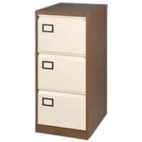Bisley Filing Cabinet with 3 Lockable Drawers AOC3 470 x 622 x 1016mm Brown & Cream