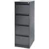 Bisley Steel Filing Cabinet with 4 Lockable Drawers 470 x 622 x 1,312 mm Black