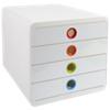 Exacompta Desktop Drawers Pop-Box 314398D A4+ White, Assorted 27.8 x 34.7 x 26.7 cm