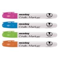 Niceday CM2.4 Chalk Marker Medium Bullet Assorted Pack of 4