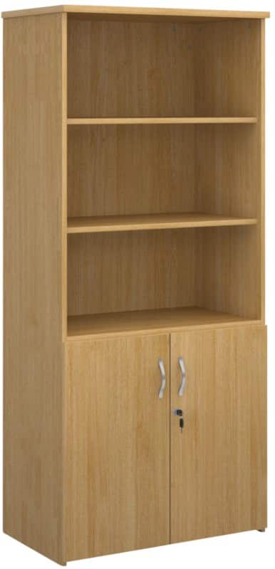 Dams International MFC (Melamine Faced Chipboard) Combination Unit 4 Shelves 800 x 470 x 1,790 mm Brown Oak