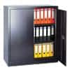 Realspace Regular Door Cupboard Lockable with 2 Shelves Steel 920 x 420 x 1000mm Black