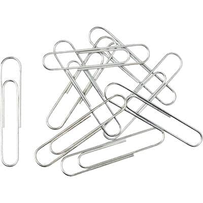 Viking Paper Clips Round 50mm Silver Pack of 1000