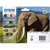 Epson 24XL Original Ink Cartridge C13T24384011 Black, Cyan, Light Cyan, Magenta, Light Magenta, Yellow Multipack Pack of 6