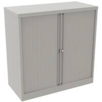 Bisley Tambour Cupboard Steel 1 Shelf Lockable 1,000 x 470 x 1,015 mm Grey