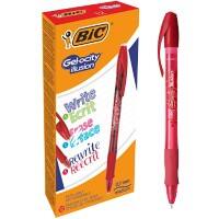 BIC Gel-ocity Illusion Rollerball Pen Medium 0.7 mm Red Pack of 12