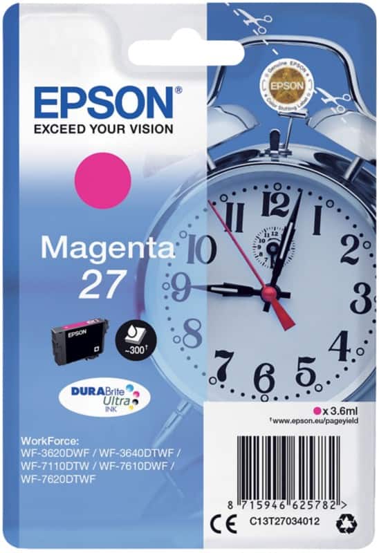 Epson 27 Original Ink Cartridge C13T27034012 Magenta