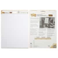 Post-it Self Stick Plain Recycled Easel Pad Unperforated 76.2 x 63.5 cm 70gsm White 30 Sheets Pack of 2