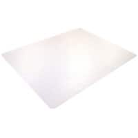 Realspace Premium Chair Mat Polycarbonate Rectangular Transparent 116 x 130 cm Soft Floor