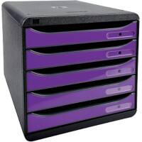 Exacompta Drawer Set Big-Box Plus Polystyrene Black, Purple 27.8 x 34.7 x 27.1 cm