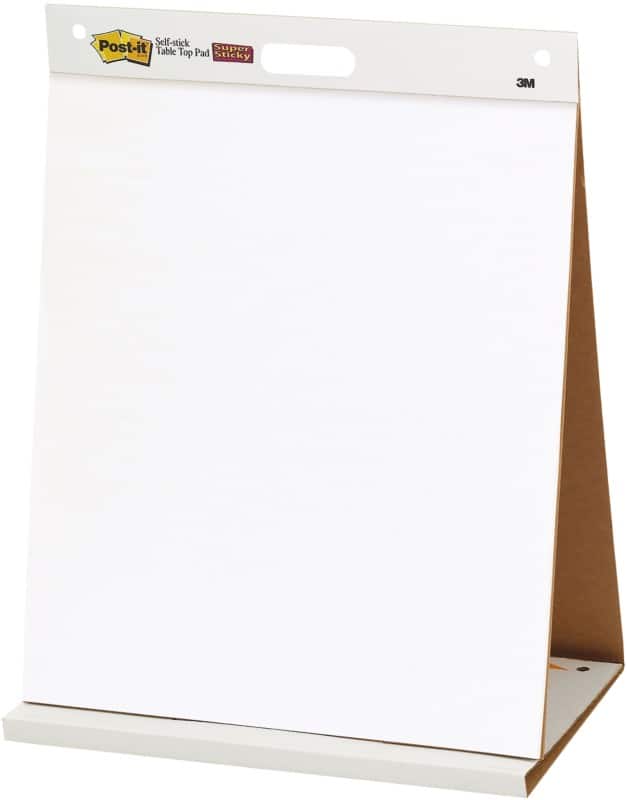 Post-it Super Sticky Flipchart Pad Plain Not perforated 50.8 x 58.4 cm White 20 Sheets