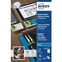 Avery C32015-25 Business Cards 85 x 54 mm 260gsm White Pack of 200
