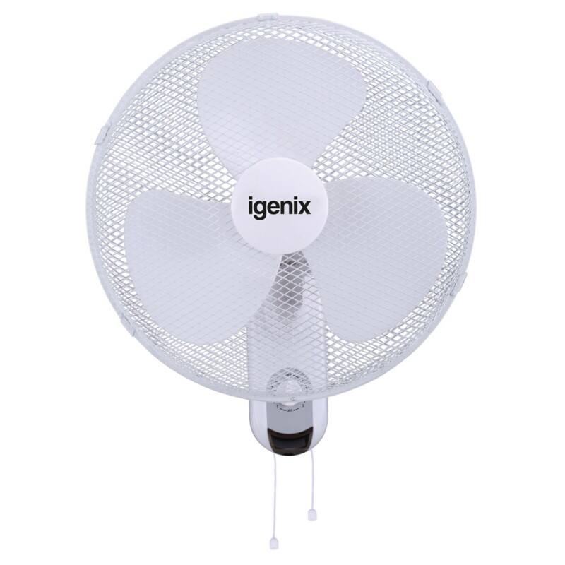 igenix Wall Fan Main 3 Speeds 53 cm White DF1656 40.6 cm