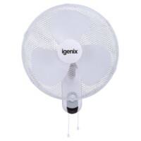 igenix Wall Fan Main 3 Speeds 53 cm White DF1656 40.6 cm