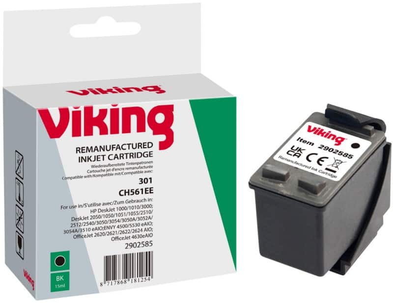 Viking 301 Compatible HP Ink Cartridge CH561EE Black
