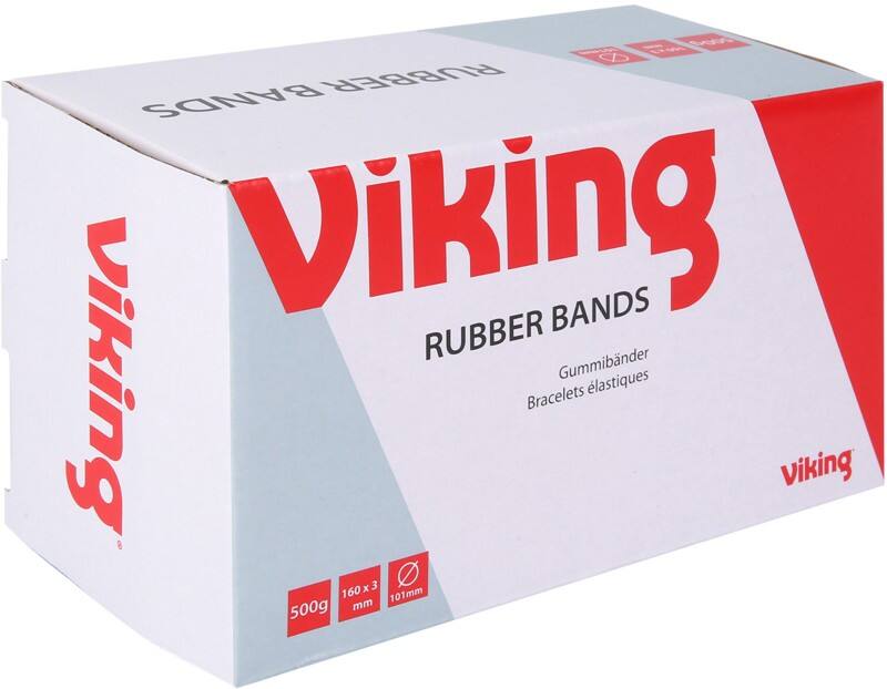 Viking Rubber Bands 3 x 160mm Ø 101mm Natural 500g