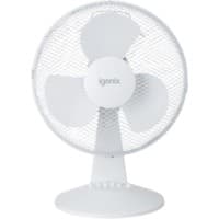 igenix Desk Fan MM30135 40 W 12 inch White 1 Speed Settings 34 x 22.5 x 47 cm