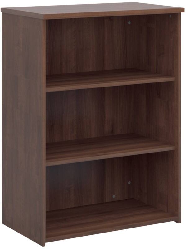 Dams International MFC (Melamine Faced Chipboard) Bookcase 2 Shelves 800 x 470 x 1,090 mm Brown Walnut