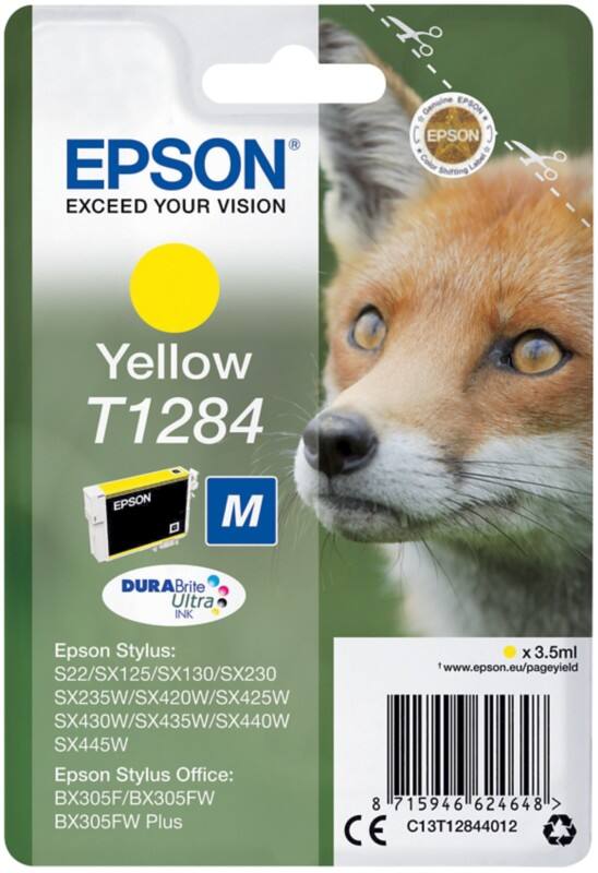 Epson T1284 Original Ink Cartridge C13T12844012 Yellow