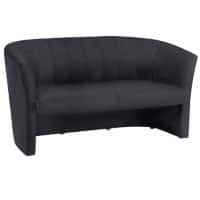 dynamic Twin Tub Reception Sofa 2 Seater with Armrest Neo Black