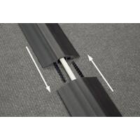 D-Line Floor Cable Cover Linkable Medium Duty Black 83 x 9000 mm