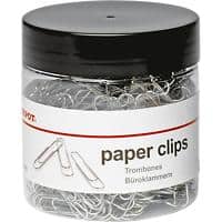 Office Depot Paper Clips Round 33mm Silver Pack of 500