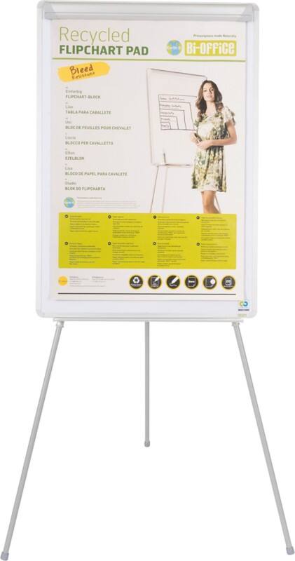 Bi-Office Earth Flipchart Easel Aluminium 70 (W) x 100 (H) cm White